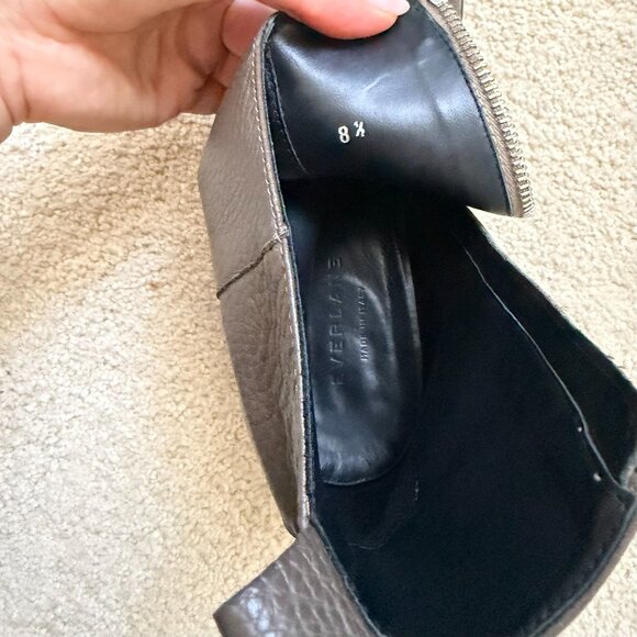 Everlane Boss Boot in Pebbled Leather Taupe Size 8.5 - Picture 6 of 6